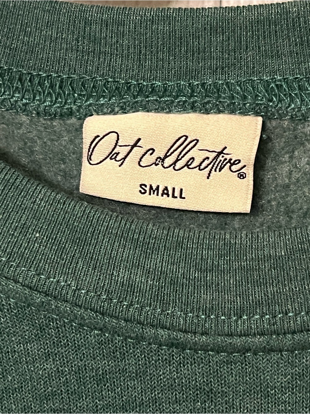 OAT COLLECTIVE unisex golf sweatshirt Green Size Small - Picture 4 of 7